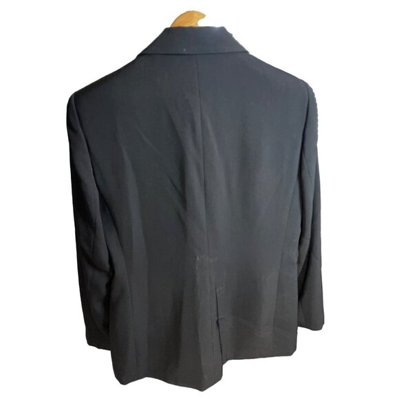 Joan Leslie Navy Gold Insignia Single Button Blazer Sz 8P - Picture 2 of 10